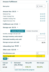 Amazon FBA Calculator