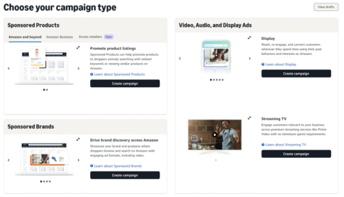 Amazon core ad types